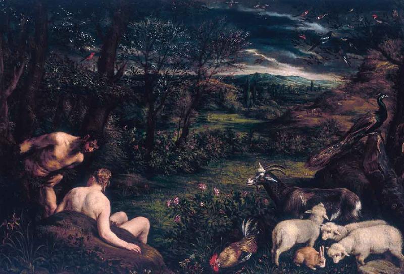 Jacopo Bassano Paradiso terrestre oil painting image